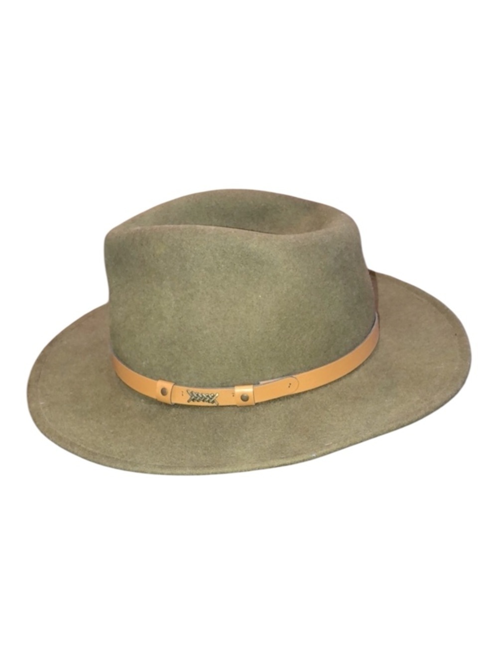 Minnetonka green wool felt hat water repellent
